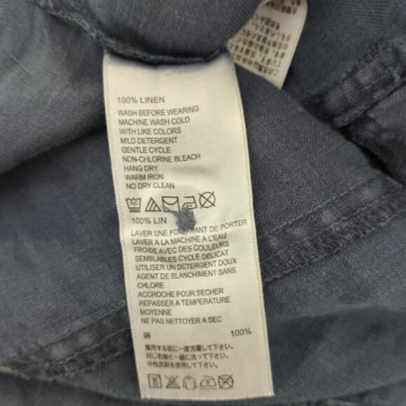 Tommy Bahama Jacket Women L, Linen Raw Edge Two Palms Pockets, Navy Blue, NWOT - Picture 6 of 6